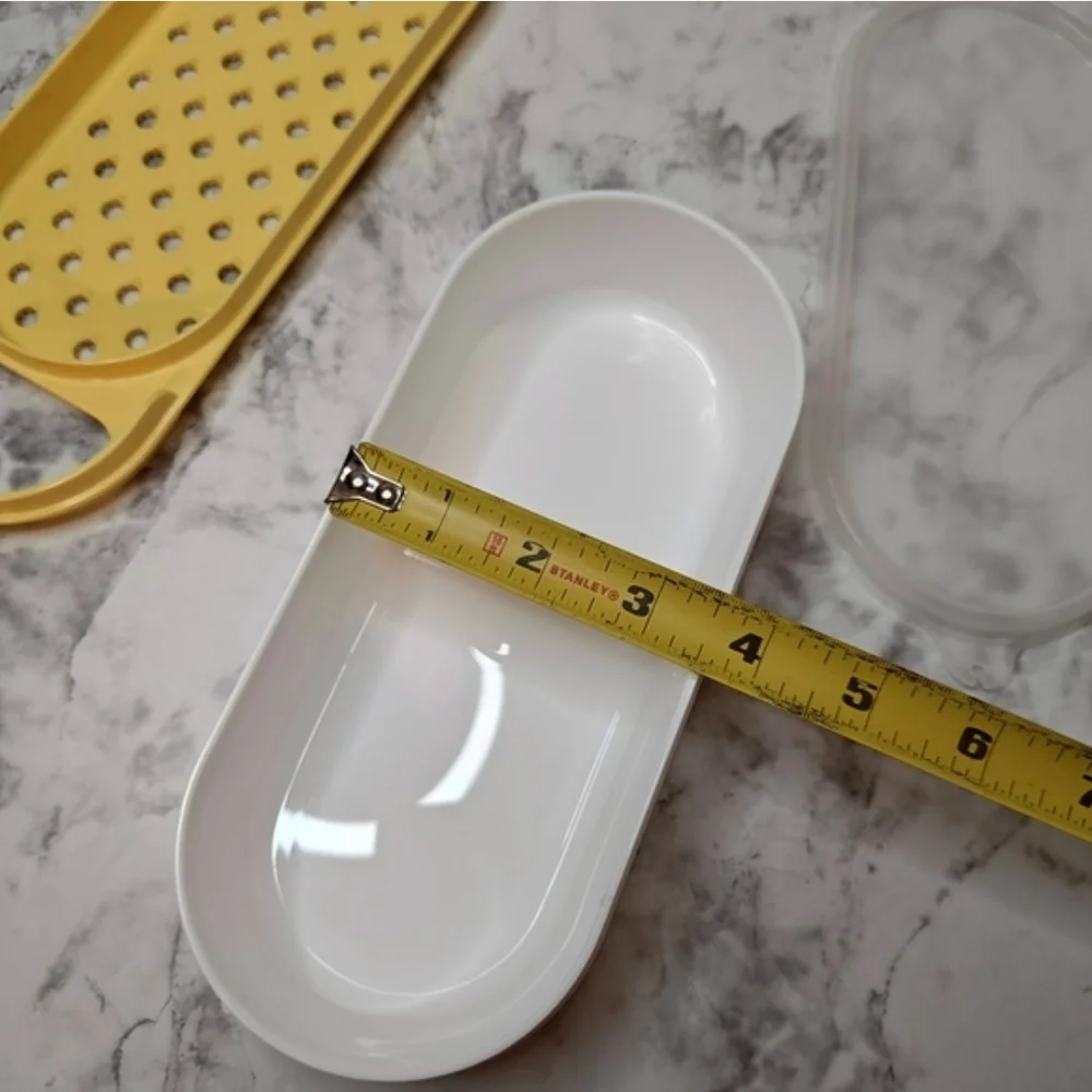 Vintage Tupperware Microwave Steamer Poacher Grater Set Yellow White 3pc Retro